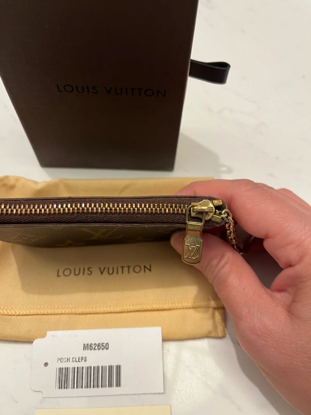 Louis Vuitton Monogram Canvas Key Pouch with Gold Hardware - Picture 2 of 6